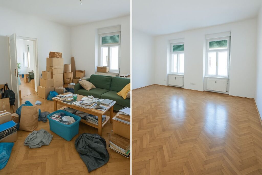 entrümpelung vorher nachher